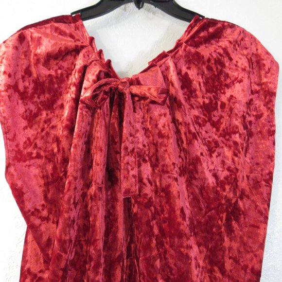 LC Lauren Conrad Top Sz XL Red Velvet Cap Sleeve - Picture 8 of 12